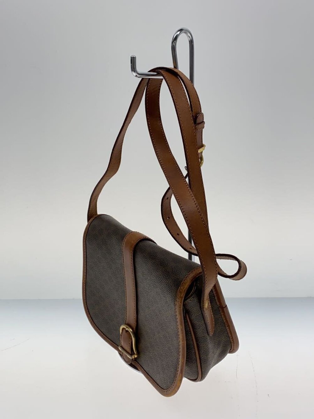 Celine shoulder bag canvas Macadam brown